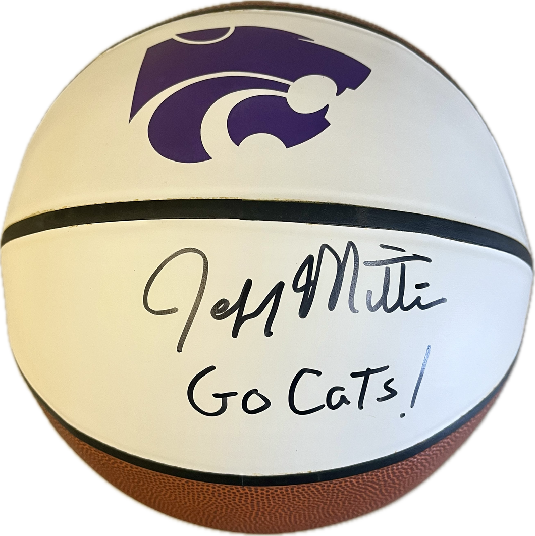 Jeff Mittie Autographed Basketball, K-State