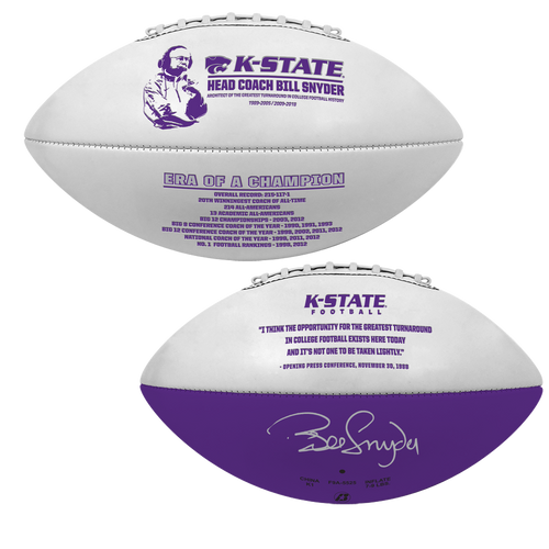Bill Snyder, K-State Era of a Champion Autographed Football
